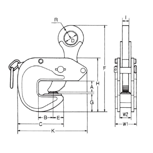 イーグルクランプ（株） 横つり用クランプ ロック装置付き VAR型 形鋼クランプ VAR-3(5-40)ﾛｰﾚｯﾄｼﾖｳ