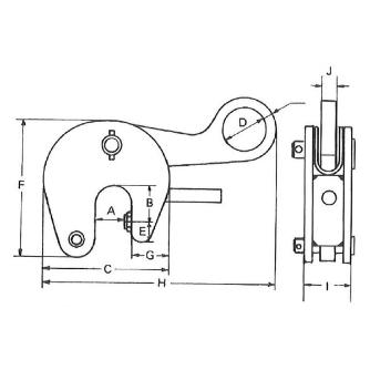 イーグルクランプ（株） 縦つり用形鋼クランプ AC型 形鋼クランプ AC-500(3-20)ﾛｰﾚｯﾄｼﾖｳ
