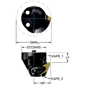 サンドビック（株） コロターンプライムヘッド SL-CPX25B コロターンプライムヘッド　【Ｆ】 SL-CP-X-25BR-40-12B