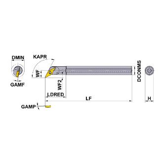 三菱マテリアル（株） 小物部品加工用ボーリングバー S30 小物部品加工用ボーリングバー S30-20SVPBR11-150-C