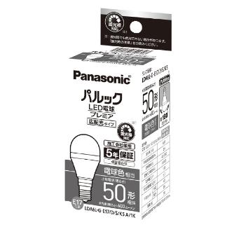 パナソニック（株）　電材 LED電球E17広配光プレミア調光 ＬＥＤ電球Ｅ１７広配光プレミア調光 LDA6LGE17DSK5A1K