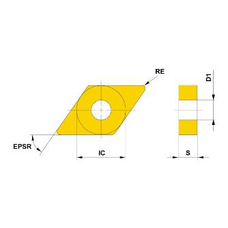 三菱マテリアル（株） 旋削用インサート DNMG 旋削用インサート（超硬コーティング） DNMG110408-GK MC5125