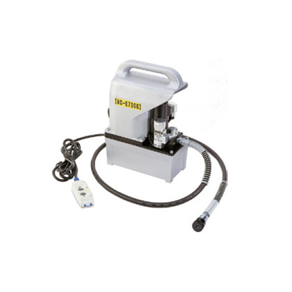 （株）西田製作所 油圧電動ポンプ ホース2m付 NC-E700 油圧電動ポンプ　ホース２ｍ付 NC-E700G