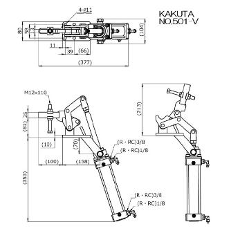 大阪角田興業（株） エアークランプ 下方押え型 エアークランプ　下方押え型 NO.501-V