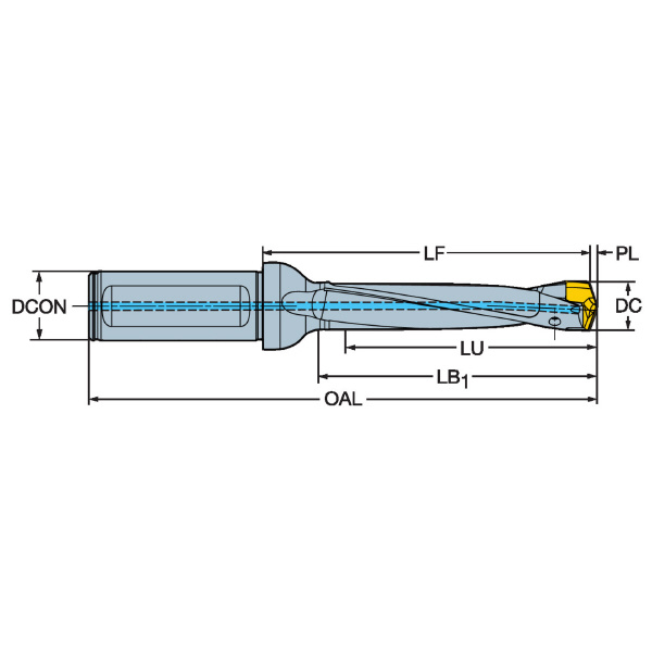サンドビック（株） コロドリル870 ヘッド交換式ドリル コロドリル８７０　【Ｆ】 870-1000-6LX063-5