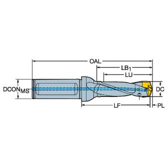 サンドビック（株） コロドリル870 ヘッド交換式ドリル コロドリル８７０　【Ｆ】 870-1100-8LX063-3