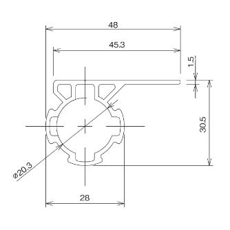 ＴＭＥＨジャパン（株） アルミLフラットパイプ ALF アルミＬフラットパイプ ALF2812SA-4