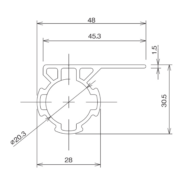 ＴＭＥＨジャパン（株） アルミLフラットパイプ ALF アルミＬフラットパイプ ALF2812SA-4