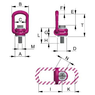 イーグルクランプ（株） ボルト止式全方向リング VLBGP ボルト止式全方向リング VLBGP-M12