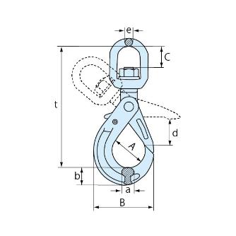 イーグルクランプ（株） スィーベルラッチロックフック LBH スィーベルラッチロックフック LHB-16