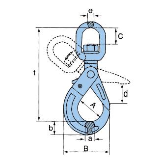 イーグルクランプ（株） スィーベルラッチロックフック LHBV スィーベルラッチロックフック LHBV-16