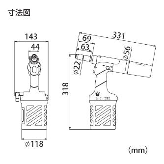 （株）ロブテックス エアーリベッター R2A2 エアーリベッター R2A2