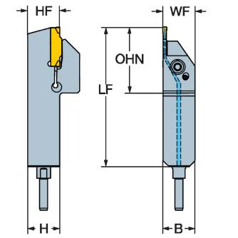サンドビック（株） コロカット1・2 シャンクバイト 【F】 QS-RF コロカット１・２　シャンクバイト　【Ｆ】 QS-RF123F059-08BHP