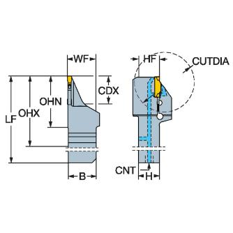 サンドビック（株） コロカット1・2 シャンクバイト 【F】 QS-RF コロカット１・２　シャンクバイト　【Ｆ】 QS-RF123F080C12F