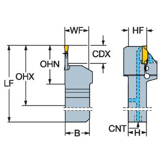 サンドビック（株） コロカット1・2 シャンクバイト 【F】 QS-RF コロカット１・２　シャンクバイト　【Ｆ】 QS-RF123F080C16E