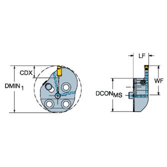 サンドビック（株） コロカットQI 溝入れ加工用ヘッド【F】 コロカットＱＩ　溝入れ加工用ヘッド【Ｆ】 SL-QI-RH14C32-48