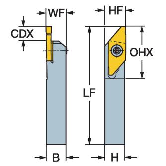 サンドビック（株） コロカットXS シャンクバイト SMAL コロカットＸＳ　シャンクバイト　【Ｆ】 SMALR 10C3