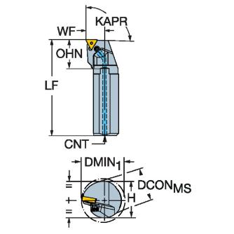 サンドビック（株） T-MaxP ボーリングバー 【F】 Ｔ－ＭａｘＰ　ボーリングバー　【Ｆ】 A10R-PTFNR2HP