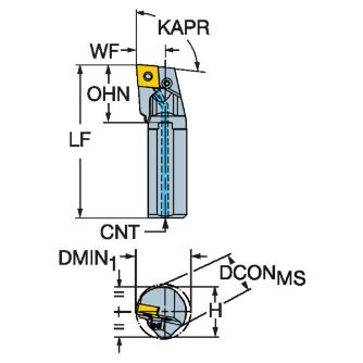 サンドビック（株） T-MaxP ボーリングバー 【F】 Ｔ－ＭａｘＰ　ボーリングバー　【Ｆ】 A12S-PCLNR3HP