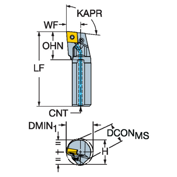 サンドビック（株） T-MaxP ボーリングバー 【F】 Ｔ－ＭａｘＰ　ボーリングバー　【Ｆ】 A12S-PCLNR3HP