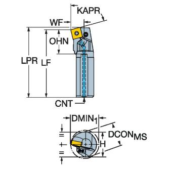 サンドビック（株） T-MaxP ボーリングバー 【F】 Ｔ－ＭａｘＰ　ボーリングバー　【Ｆ】 A16T-PSKNR4HP