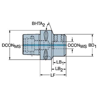 サンドビック（株） シャンクアダプタHP C6-131 キャプト　円筒シャンクアダプタ　【Ｆ】 C6-131-00065-750