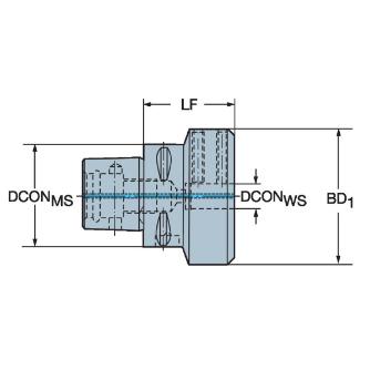 サンドビック（株） シャンクアダプタHP C6-131 キャプト　円筒シャンクアダプタ　【Ｆ】 C6-131-00105-1500M