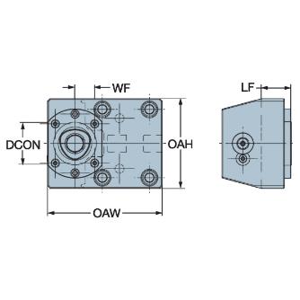 サンドビック（株） クランピングユニット C6-TLE 手動クランピングユニット　【Ｅ】 C6-TLE-DO-F