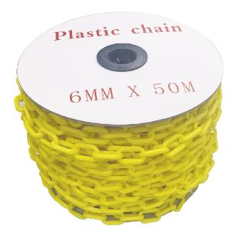 アラオ（株） プラスチックチェーン プラスチックチェーン　６φＸ５０ｍ巻　黄 AR-3351