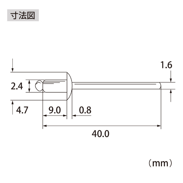 （株）ロブテックス ブラインドリベット(1000本入) NA ブラインドリベット（１０００本入） NA34A