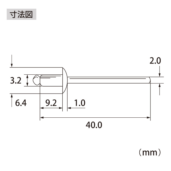 （株）ロブテックス ブラインドリベット(1000本入) NA ブラインドリベット（１０００本入） NA44A