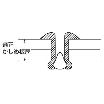 （株）ロブテックス ブラインドリベット(1000本入) NS ブラインドリベット（１０００本入） NS32A