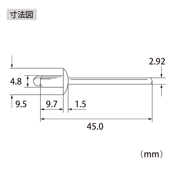 （株）ロブテックス ブラインドリベット(500本入) NS ブラインドリベット（５００本入） NS63A