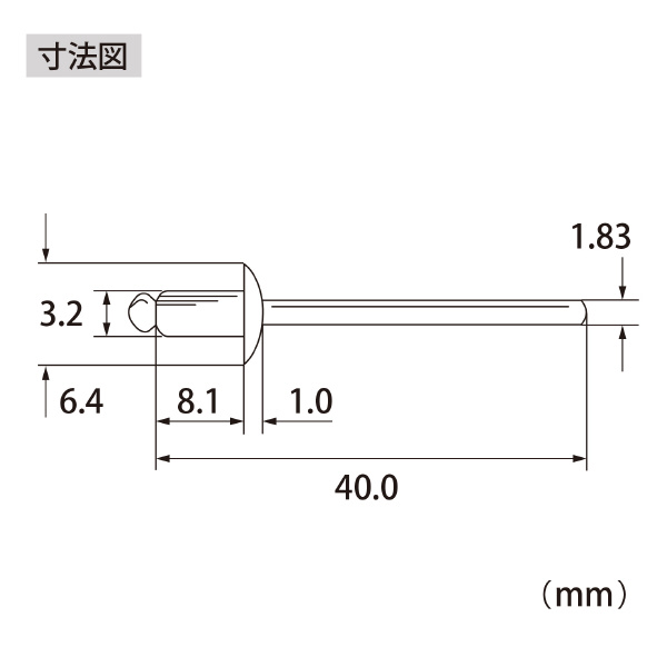 （株）ロブテックス ブラインドリベット(1000本入) NSA ブラインドリベット（１０００本入） NSA43A