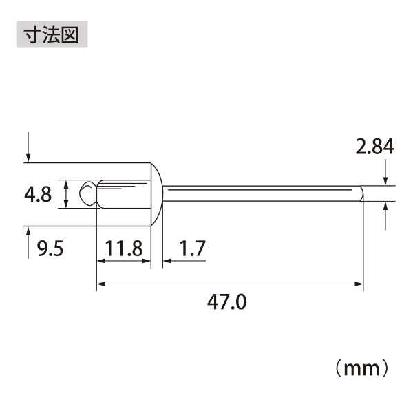 （株）ロブテックス ブラインドリベット(1000本入) NSS ブラインドリベット（１０００本入） NSS64A