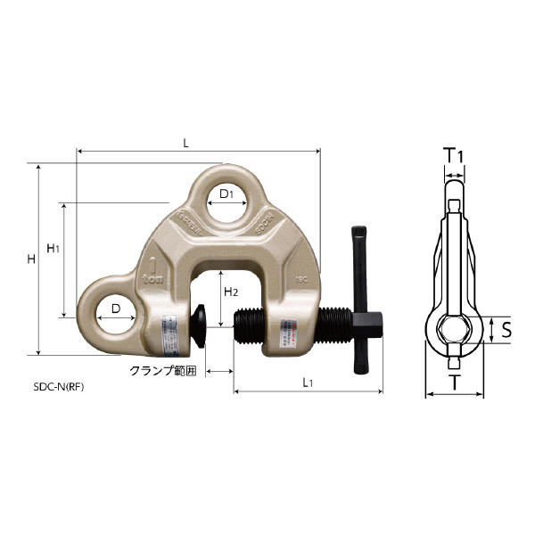 （株）スーパーツール スクリューカムクランプ(ダブル・アイ型) SDC5NRF スクリューカムクランプ（ダブル・アイ型） SDC5NRF