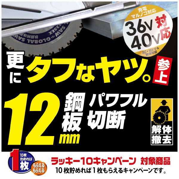 （株）モトユキ グローバルソー 鉄鋼解体用 AT グローバルソー鉄鋼解体用チップソー AT-125EX