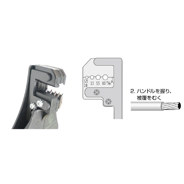 ミノル工業（株） ワイヤーストリッパー IV ワイヤーストリッパーＩＶ１．２５－８．０ MC4000C1