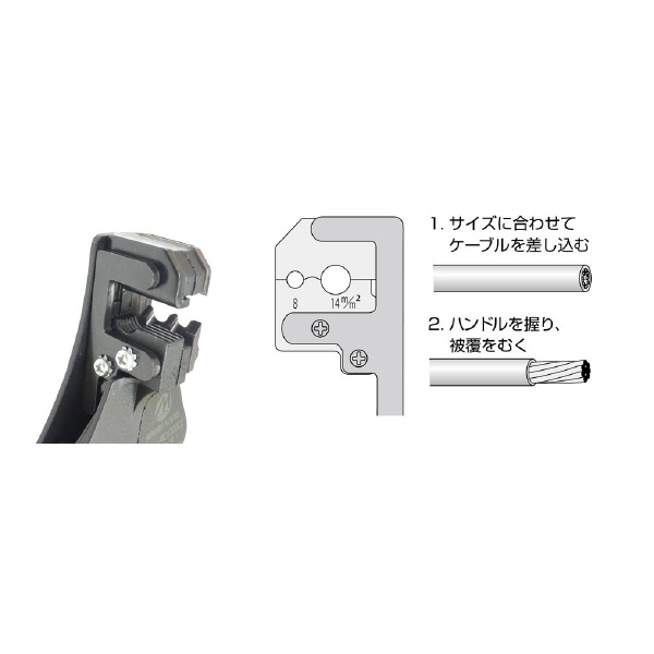 ミノル工業（株） ワイヤーストリッパー IV ワイヤーストリッパーＩＶ　８．０・１４ MC4000C2
