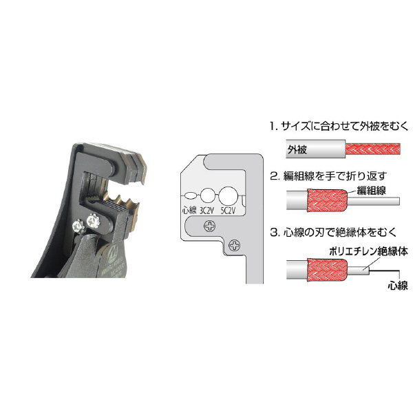 ミノル工業（株） ワイヤーストリッパー 同軸 ワイヤーストリッパー　同軸 MC4000D