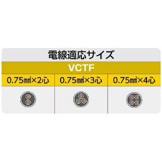 ミノル工業（株） ワイヤーストリッパー VCTF ワイヤーストリッパー　ＶＣＴＦ　０．７５ MC4000F1