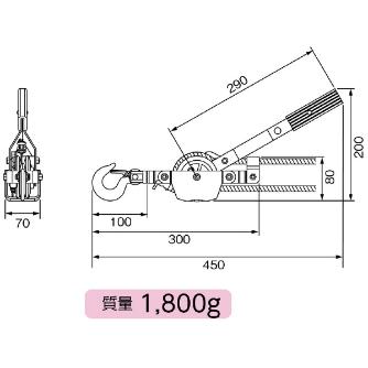 ミノル工業（株） ローププーラー ローププーラー　２００ｋｇｆ MC501000