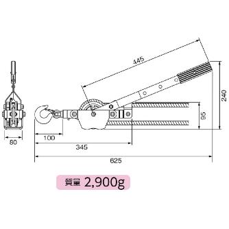 ミノル工業（株） ローププーラー ローププーラー　３５０ｋｇｆ MC502000