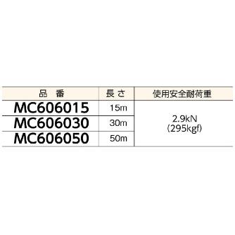 ミノル工業（株） 通線用ワイヤー (3本撚り線 黒) 通線用ワイヤー（３本撚り線　黒） MC606050