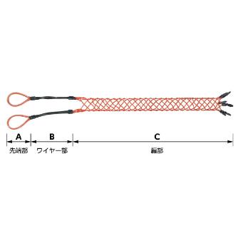 ミノル工業（株） 絶縁ケーブルグリップ中間 (筒) 絶縁ケーブルグリップ中間（筒）５９－６８ MC80060TINS