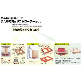 ミノル工業（株） 台車ドラムコロ E 台車ドラムコロ E-6712