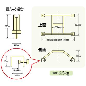 ミノル工業（株） 軽トラ幌フレーム A 軽トラ幌フレーム A-5705