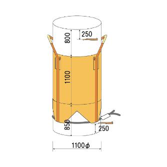 吉野（株） コンテナバッグ丸型 コンテナバッグ丸型　１ｔ　上下全開タイプ YS-CB-1100F