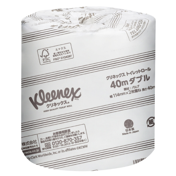日本製紙クレシア（株） クリネックス トイレットロール クリネックストイレットロール／大箱単位 20111 40mﾀﾞﾌﾞﾙ