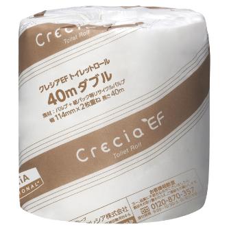 日本製紙クレシア（株） クレシアEF トイレットロール クレシアＥＦトイレットロール／大箱単位 20802 40mﾀﾞﾌﾞﾙ